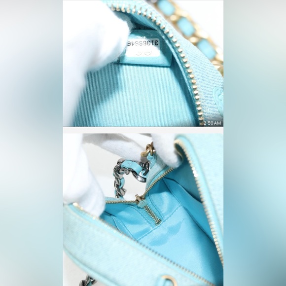 Chanel 19 Denim Round Clutch chain Bag - Picture 7 of 13